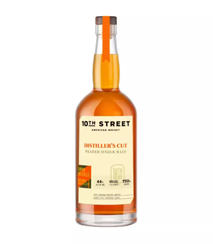 10th Street Peated Single Malt Distiller's Cut American Whiskey 750mL